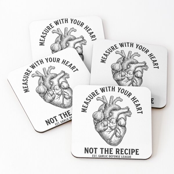 Item preview, Measure With Your Heart Garlic Cooking Humor designed and sold by Mason-Pride.