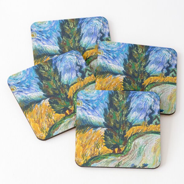 Item preview, Van Gogh road with cypress and a star designed and sold by Artadilia.
