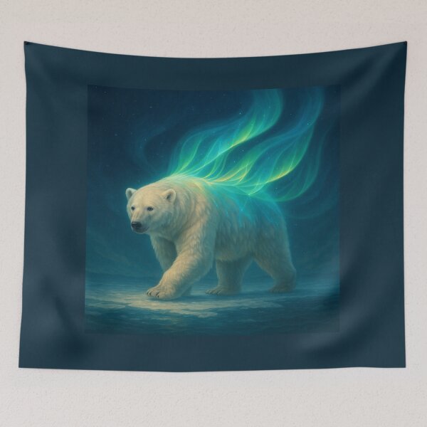 Item preview, Polar Bear Art – Boreal Lightkeeper of the Aurora designed and sold by GeoWild Designs.