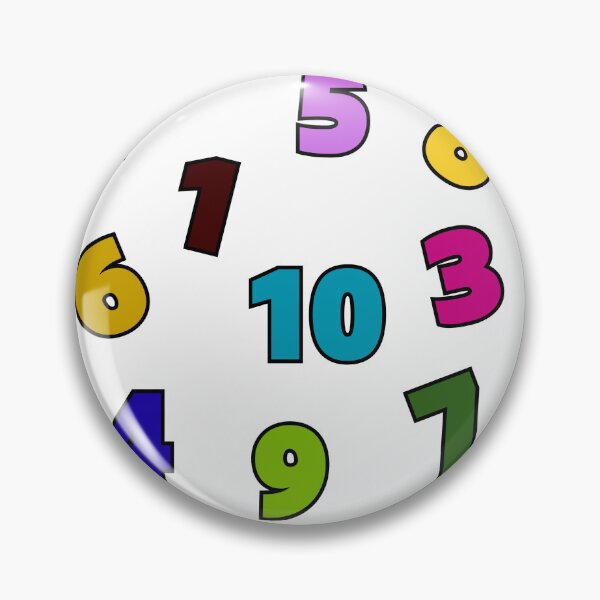 Item preview, Colorful Countdown Numbers 10 to 1 – Playful Learning Typography for Kids designed and sold by ponymomo.