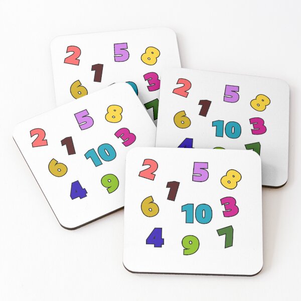 Item preview, Colorful Countdown Numbers 10 to 1 – Playful Learning Typography for Kids designed and sold by ponymomo.