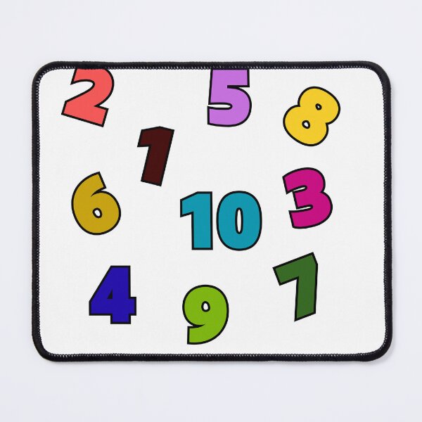 Item preview, Colorful Countdown Numbers 10 to 1 – Playful Learning Typography for Kids designed and sold by ponymomo.