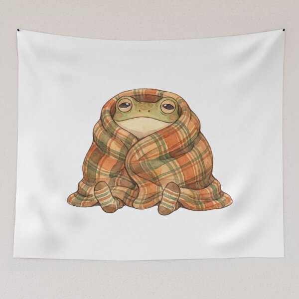 Item preview, Current Mood Cozy Cute Frog Burrito Blanket designed and sold by EverBranz-stor.