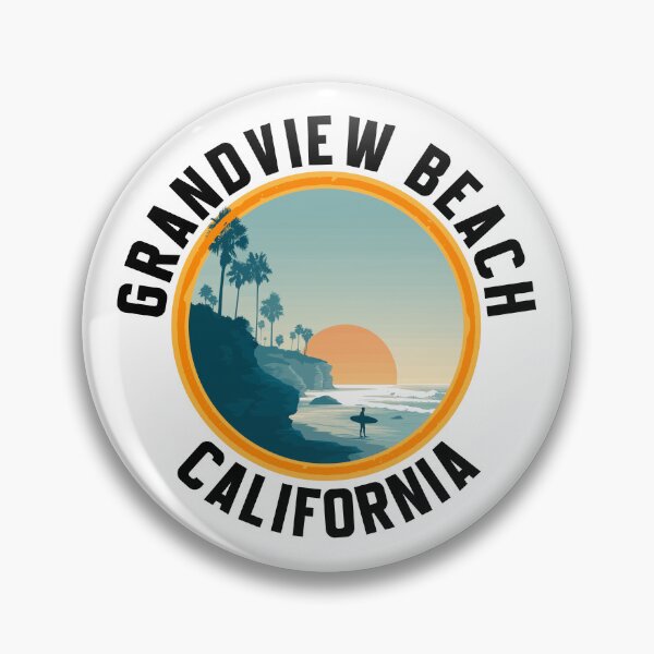Item preview, Grandview Beach - California (with Black Lettering) designed and sold by VelvetRoom.