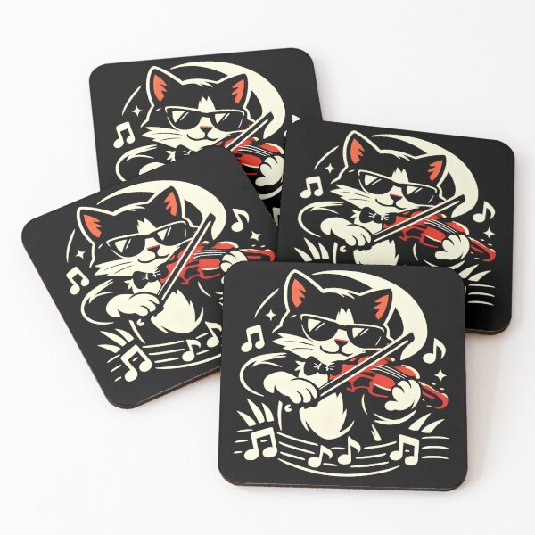 Item preview, Cool Cat Violin Jazz T-Shirt Vintage Illustration for Music Lovers designed and sold by ZuToMi.