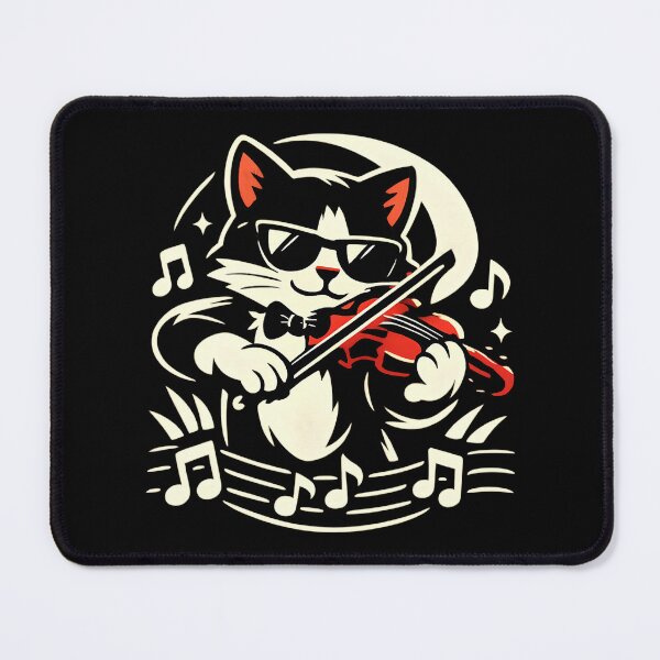 Item preview, Cool Cat Violin Jazz T-Shirt Vintage Illustration for Music Lovers designed and sold by ZuToMi.