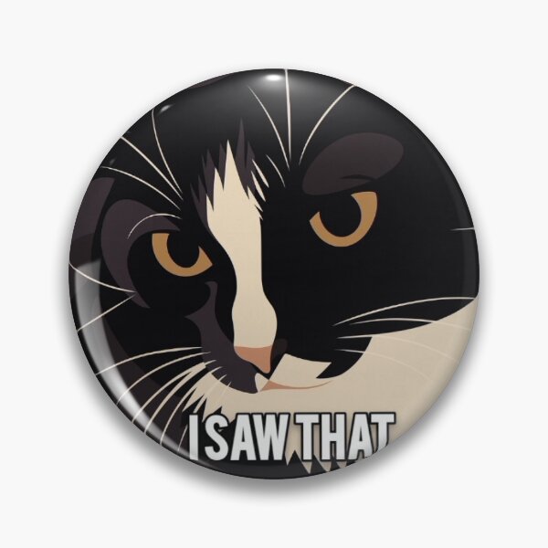 Artikelvorschau, Ich hab's gesehen – Meme-Aufkleber mit der urteilenden Katze entworfen und verkauft von CrystalCat777.