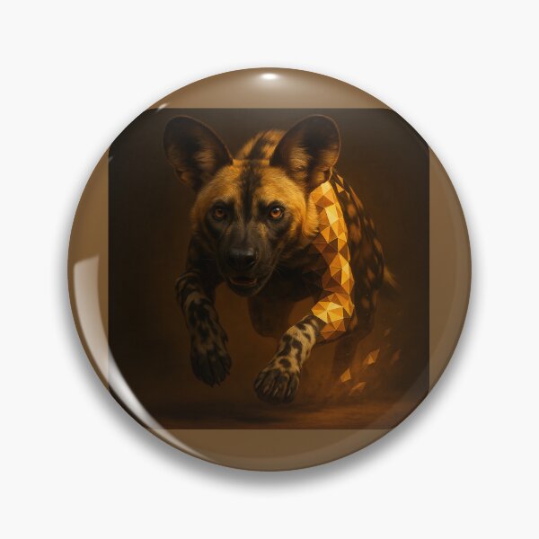 Item preview, African Wild Dog – Patternburst Power Lunge Wildlife Art designed and sold by GeoWild Designs.