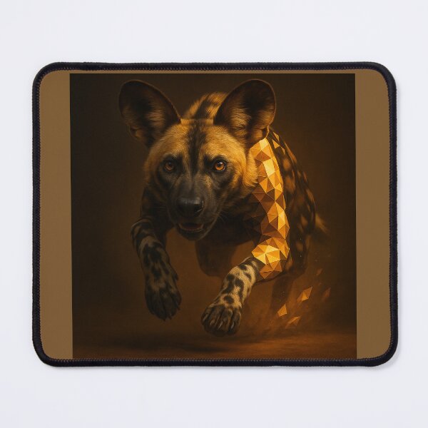 Item preview, African Wild Dog – Patternburst Power Lunge Wildlife Art designed and sold by GeoWild Designs.