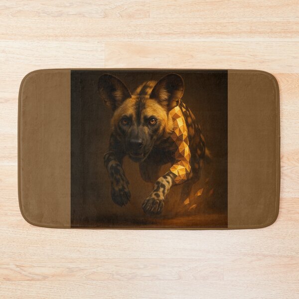 Item preview, African Wild Dog – Patternburst Power Lunge Wildlife Art designed and sold by GeoWild Designs.