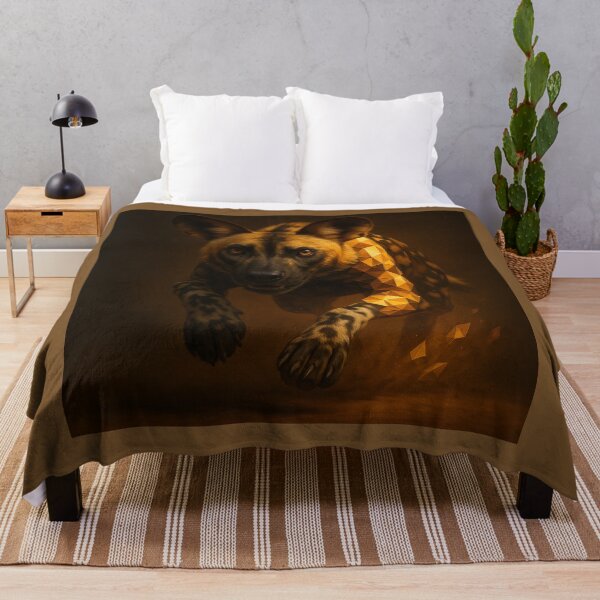 Item preview, African Wild Dog – Patternburst Power Lunge Wildlife Art designed and sold by GeoWild Designs.
