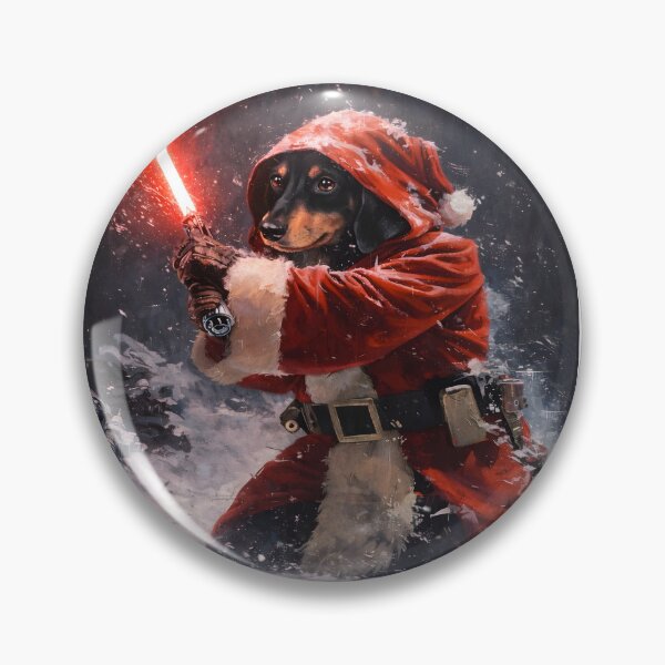 Item preview, Santa Paws of the Dark Side – Sci-Fi Christmas Dog designed and sold by anniejunoaxie.