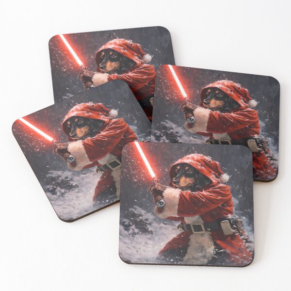 Item preview, Santa Paws of the Dark Side – Sci-Fi Christmas Dog designed and sold by anniejunoaxie.
