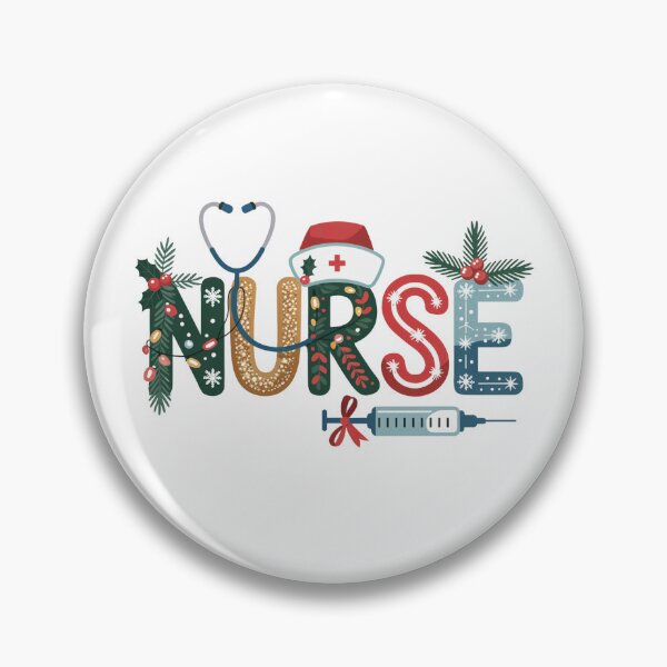 Item preview, Christmas Nurse Typography – Festive Holiday Design for Nurses designed and sold by SoftStyleStudio ⭐⭐⭐.