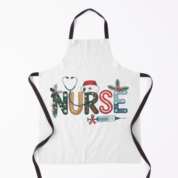 Item preview, Christmas Nurse Typography – Festive Holiday Design for Nurses designed and sold by SoftStyleStudio ⭐⭐⭐.