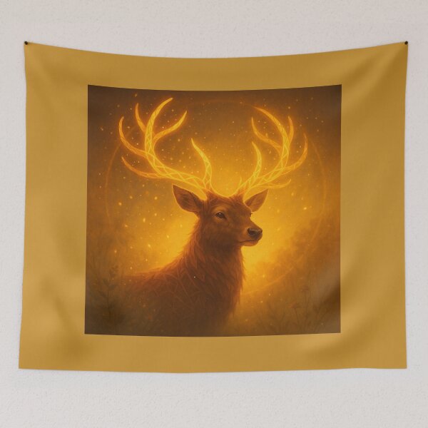 Item preview, Stag – Sunweaver Keeper of Dawnfire Wildlife Art designed and sold by GeoWild Designs.