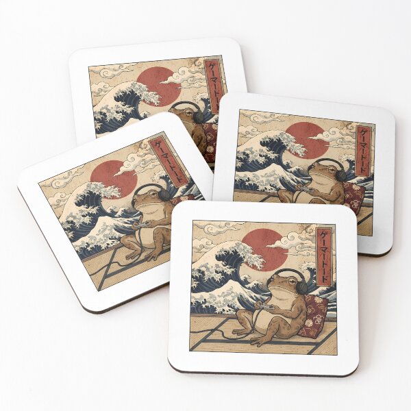 Item preview, Vintage Retro Japanese Art - Great Wave Gamer Toad designed and sold by Mason-Pride.