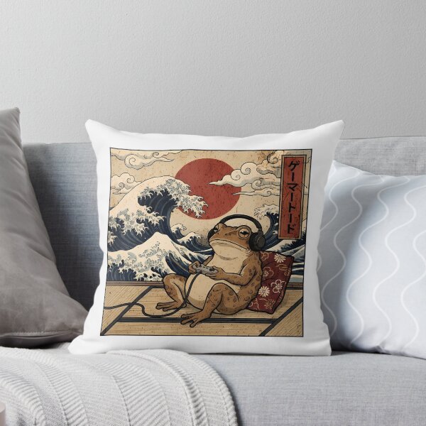 Item preview, Vintage Retro Japanese Art - Great Wave Gamer Toad designed and sold by Mason-Pride.