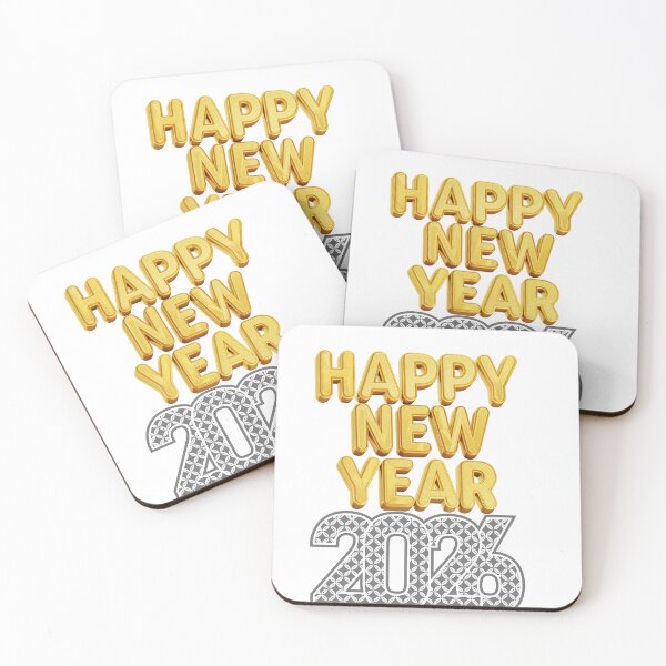 Item preview, Happy New Year 2026 Golden 3D Text on Black Background designed and sold by AchraffPrint.