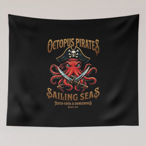 Item preview, Octopus Pirates Sailing Seas – Tentacool Pirate Octopus Design designed and sold by DiverseDemand.