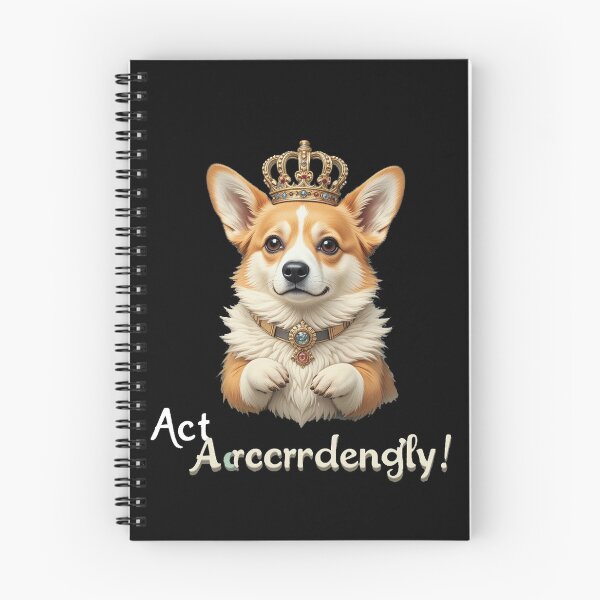 Item preview, Sarcastic Corgi with Crown – “Act Accordingly” Cute Luxury Dog Design designed and sold by dogycorgi.