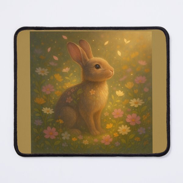 Item preview, Rabbit – Bloomkeeper of the Wildflowers Wildlife Art designed and sold by GeoWild Designs.