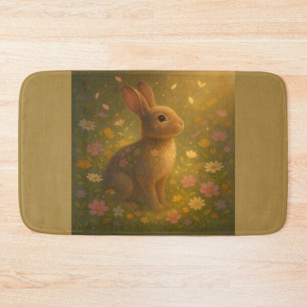 Item preview, Rabbit – Bloomkeeper of the Wildflowers Wildlife Art designed and sold by GeoWild Designs.