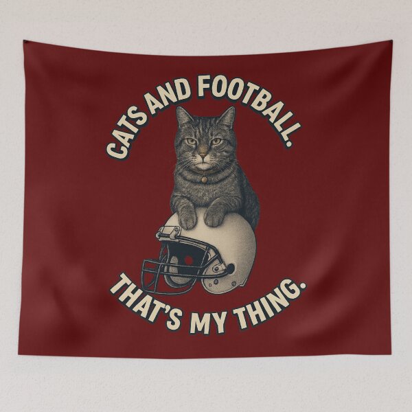 Item preview, Cats & Football designed and sold by Cats and Other Things.