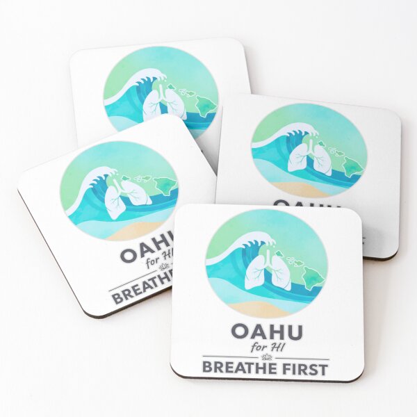 Item preview, Oahu Hi Breathe First | Hawaii Mindfulness Yoga Fitness Tee | Tropical Aloha Wellness Gift designed and sold by FitEnvy.