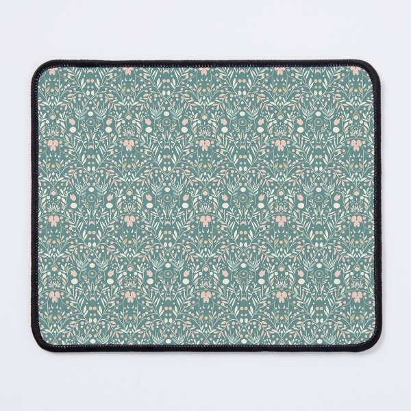 Item preview, Dark Rustic Floral Tapestry | Leaf and Berry Design in Teal and Blush Pink designed and sold by jelypop.