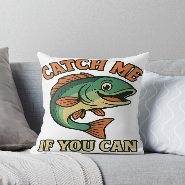 Item preview, Catch Me If You Can – Funny Fishing Cartoon Design designed and sold by © Zenscape Studio 2025.