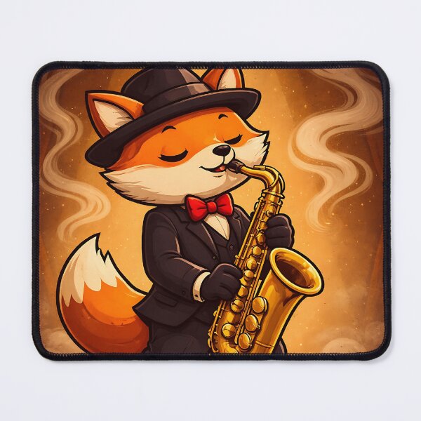 Item preview, Jazz Fox – Smooth Sax Night designed and sold by PawsGiggles.