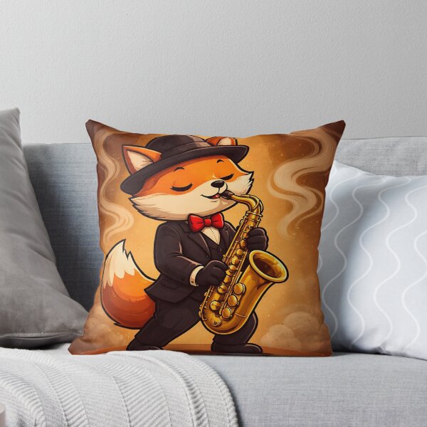 Item preview, Jazz Fox – Smooth Sax Night designed and sold by PawsGiggles.