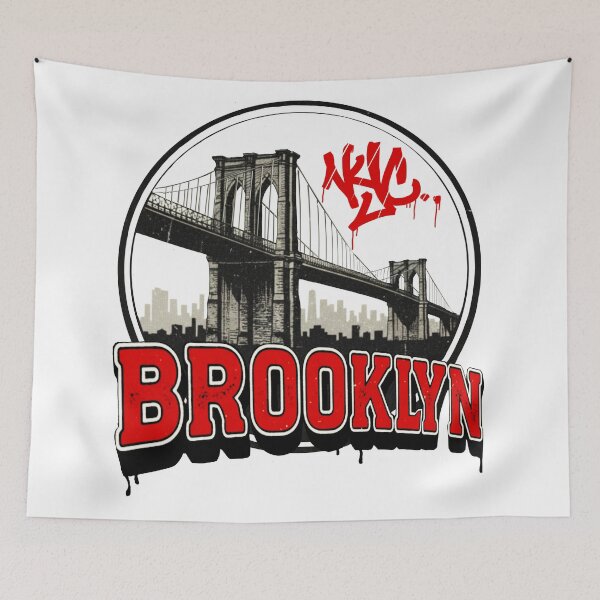 Item preview, Brooklyn Bridge Urban Graffiti NYC Skyline  designed and sold by EZPAINT.