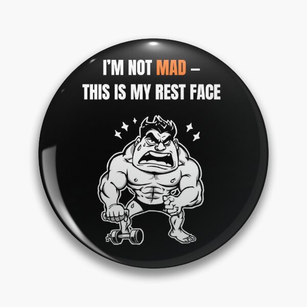 Item preview, I’m Not Mad, This Is My Rest Face – Funny Gym Meme Shirt designed and sold by Vibe-Visuals.