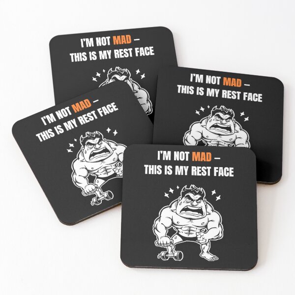 Item preview, I’m Not Mad, This Is My Rest Face – Funny Gym Meme Shirt designed and sold by Vibe-Visuals.
