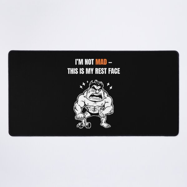 Item preview, I’m Not Mad, This Is My Rest Face – Funny Gym Meme Shirt designed and sold by Vibe-Visuals.