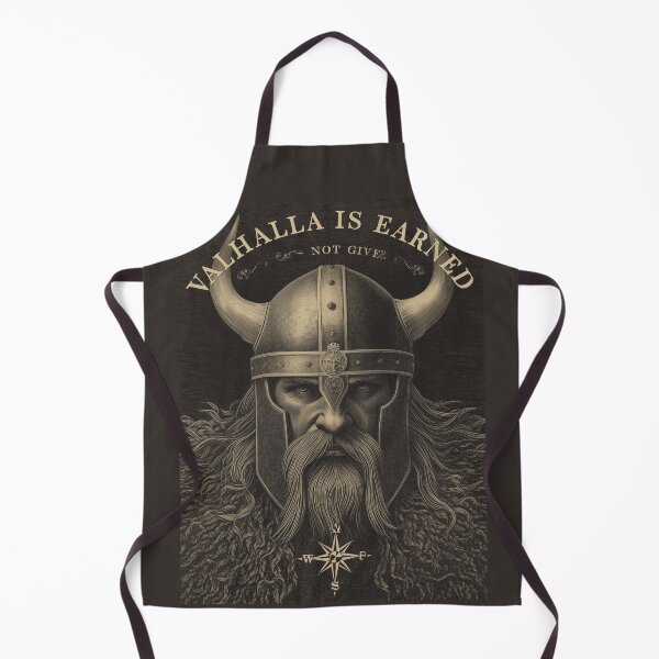 Item preview, Valhalla Is Earned Not Give – Viking Warrior Quote Art designed and sold by Mythic Tide.