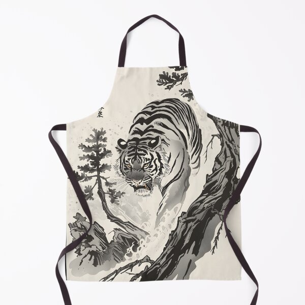 Item preview, Chinese Tiger Brush Sumi-E Japanese Korean Ink Desing designed and sold by blacksealstudio.