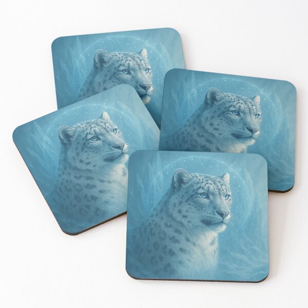 Item preview, Snow Leopard – Glacier Drift Halo Spirit Wildlife Art designed and sold by GeoWild Designs.