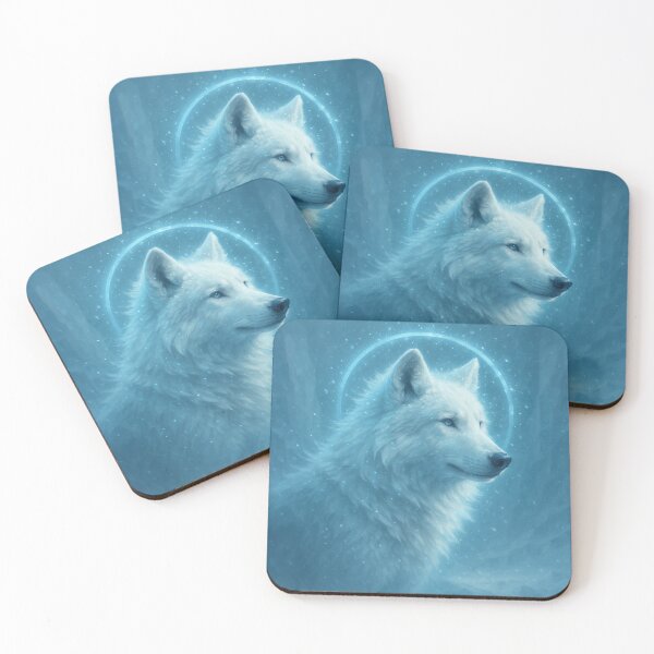 Item preview, Arctic Wolf – Glacier Drift Halo Spirit Wildlife Art designed and sold by GeoWild Designs.