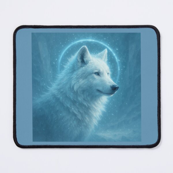 Item preview, Arctic Wolf – Glacier Drift Halo Spirit Wildlife Art designed and sold by GeoWild Designs.