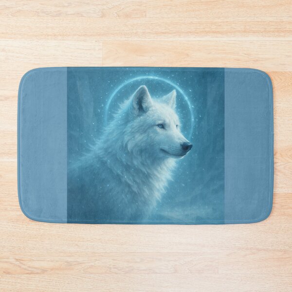 Item preview, Arctic Wolf – Glacier Drift Halo Spirit Wildlife Art designed and sold by GeoWild Designs.