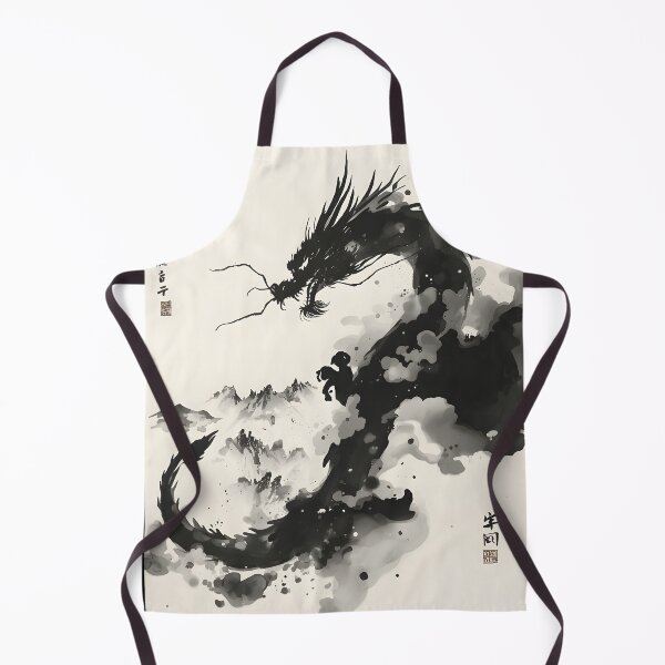 Item preview, Chinese Dragon Brush Sumi-E Japanese Korean Ink Desing designed and sold by blacksealstudio.