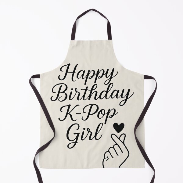 Item preview, Happy Birthday K-Pop Girl – Minimal Calligraphy Hand Gesture designed and sold by EmeraldeaArt.