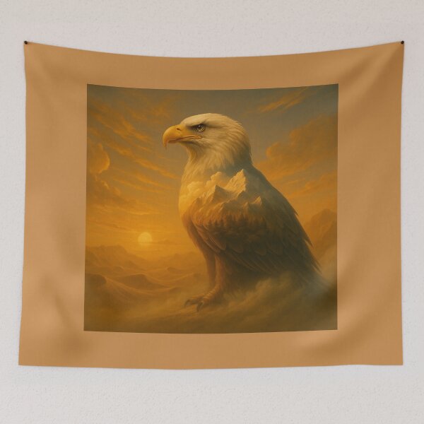 Item preview, Eagle – Skyforge Guardian Sunset Mountain Wildlife Art designed and sold by GeoWild Designs.