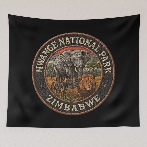 Item preview, Hwange National Park, Zimbabwe – Wildlife & Sunlit Landscape designed and sold by Girih.