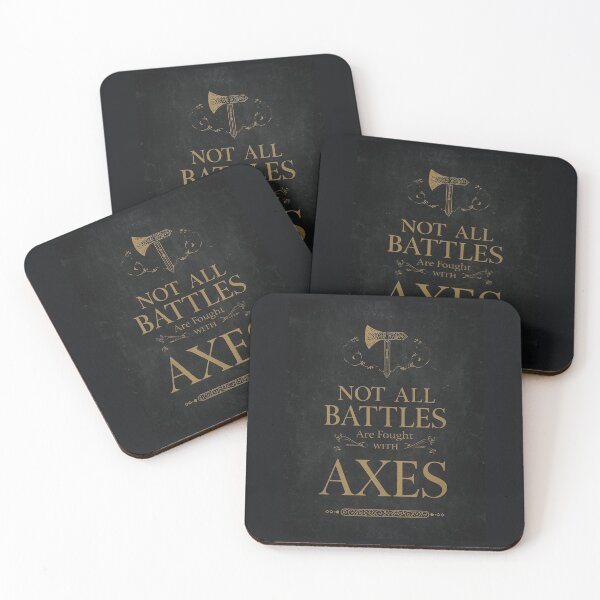 Item preview, Not All Battles Are Fought With Axes – Viking Quote Design designed and sold by Mythic Tide.