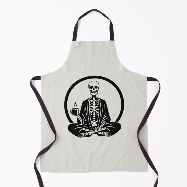 Item preview, Gothic Skeleton Morning – Cozy Dark Line Art designed and sold by Roberta Calabrese.