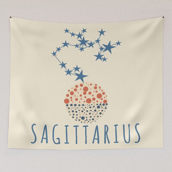 Item preview, Minimalist Sagittarius Zodiac Constellation Art designed and sold by capricedefille.